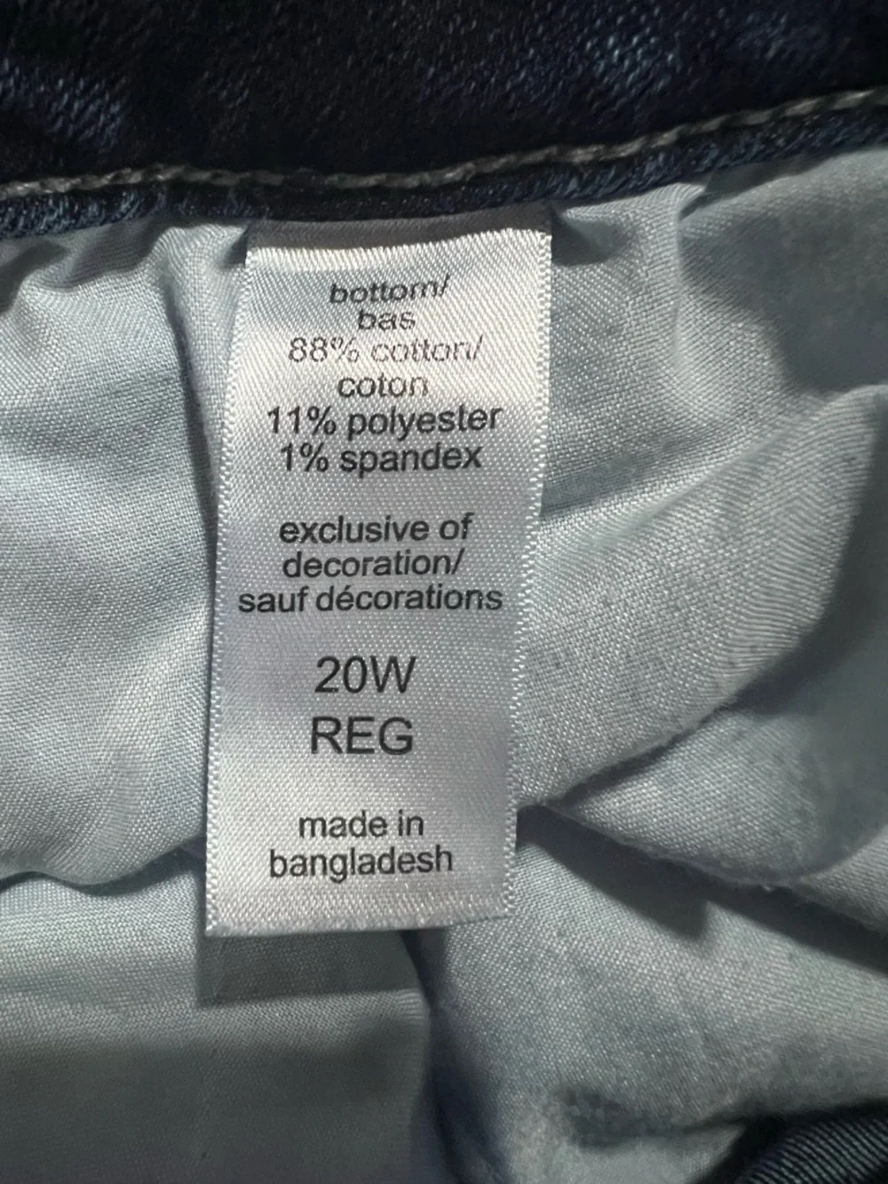 Maurices M Jeans Straight-Leg Women's Jeans High Rise Curvy Fit Size 20W - Picture 7 of 7